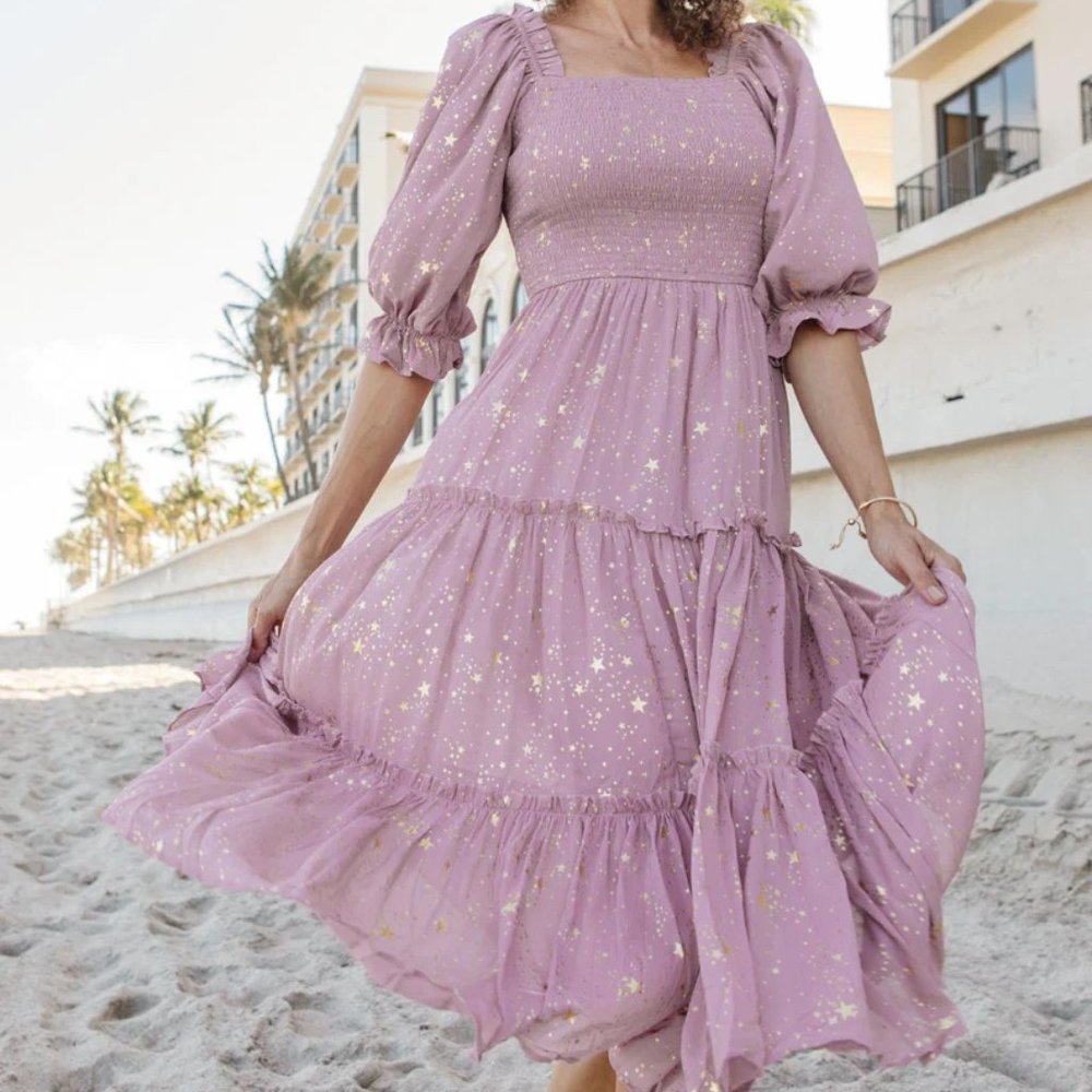Ivy City Co. lilac Starry Nights dress S - out of stock on site!